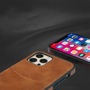 Étui arrière pour téléphone portable avec fente pour carte de visite Étui en cuir PU pour iPhone 11 12 13 14 15 16 Pro Max - Product Image 5