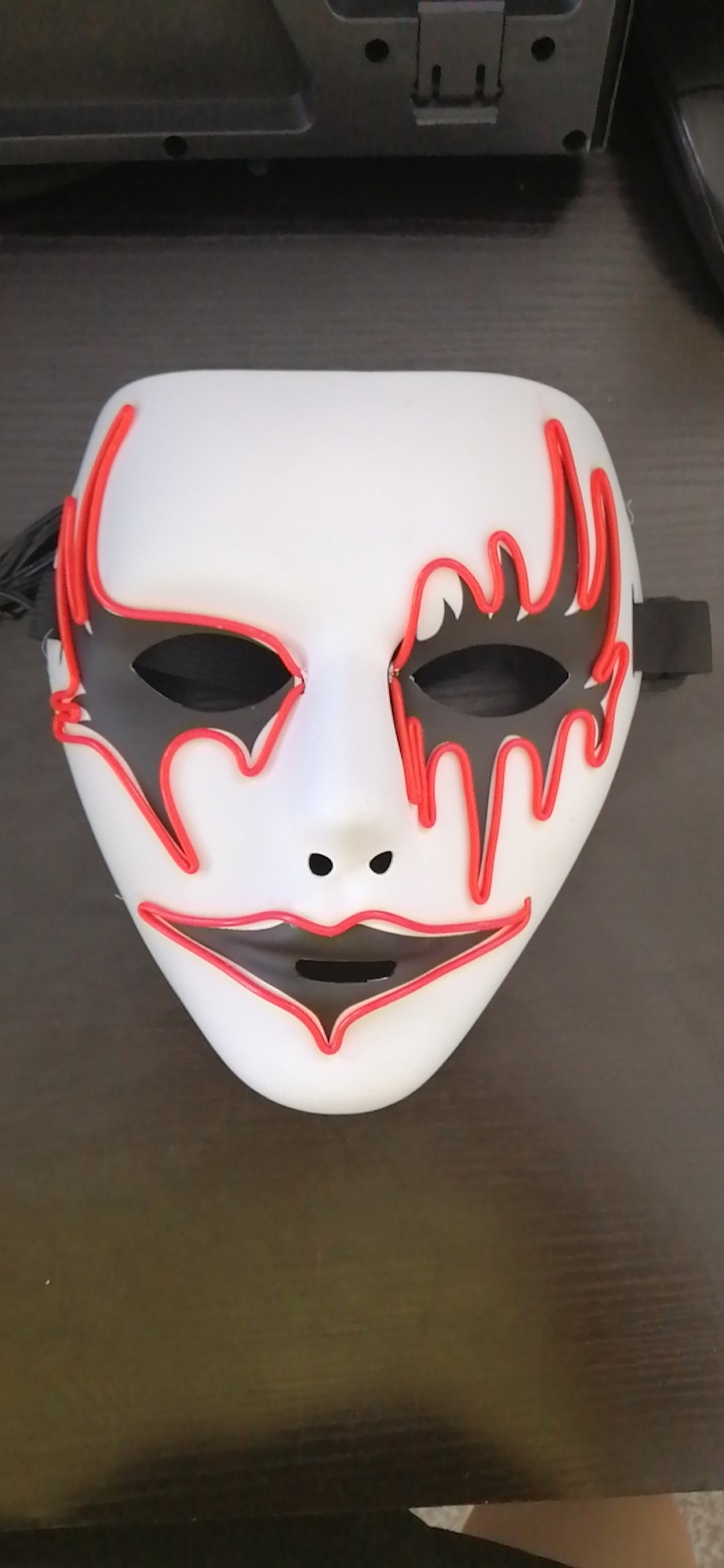 Masque lumière froide flamme orange