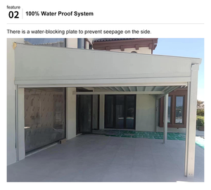 Toldo Retráctil de Aluminio y PVC de Alta Resistencia <span class=keywords><strong>con</strong></span> Control Remoto, Resistente al Viento, Independiente, para Patio y <span class=keywords><strong>Terraza</strong></span> al Aire Libre - Product Image 2