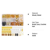 Perles pour cheveux en gros d'usine pour dreadlocks, boîte personnalisée en PVC, 133 pièces, bijoux capillaires, anneaux, coquillages et manchettes pour cheveux