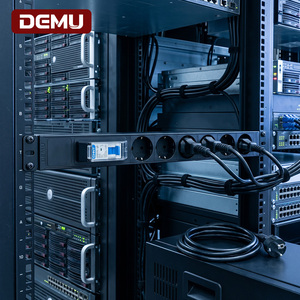 PDU industriel 1U pour montage en rack, 6 prises de courant standard françaises avec disjoncteur 1P, boîtier en alliage d'aluminium pour centre de données - Product Image 3