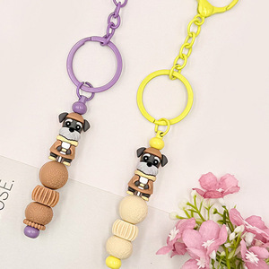 3D Cappuccino Dog <b>Silicone</b> <b>Beads</b> Mixed Shapes For Bracelet Making DIY Accessories - Product Image 2