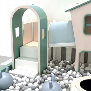 Aire de jeux pour enfants Mondrian Color, toboggan, piscine à balles, trampoline, équipement de terrain de jeu intérieur pour tout-petits, garderie, école maternelle - Product Image 2