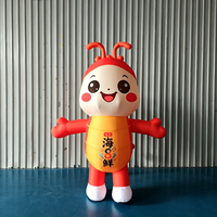 Costume de crabe gonflable interactif pour centre commercial, mascotte de dessin animé mignonne, animal mobile, résistant à l'eau, durable pour les événements en plein air