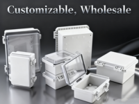 Boîtier de protection pour équipement électronique avec fenêtre transparente, boîte à batterie extérieure, boîtier de protection de câbles à charnières