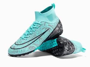 Nouvelles Chaussures de Football AG 2026 à Crampons Longs, Tige en Maille Flyknit, Semelle Extérieure en Caoutchouc pour Garçons, Filles, Hommes, Femmes – Vente Directe Usine - Product Image 1