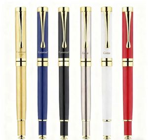 CustomShuli Stylo Custom Pen Logo Promotional Luxury Business Gift Black <b>Metal</b> <b>Roller</b> Ball Point Pens Set With Box - Product Image 2