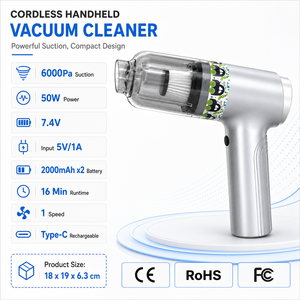 OEM ODM Wholesale 6000Pa Cordless Handheld <b>Vacuum</b> Cleaner Type-C Rechargeable Air Duster Blower Inflator Deflator for Car Home - Product Image 5