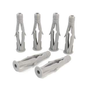 Kit Perlengkapan Sekrup Pengencang Dinding NBSZ Nylon, Anker Ekspansi Tipe Ikan, Plastik Abu-abu, untuk Sekrup, Drywall, Beton, Bata - Product Image 3