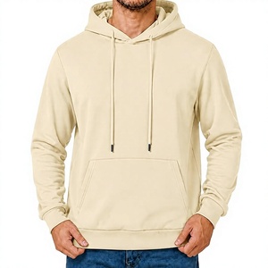 Sudadera con Capucha para Hombre, Corte Regular, Color Sólido, con Bolsillo Delantero, Felpa Francesa de Algodón, Estilo Casual para Otoño - Product Image 1