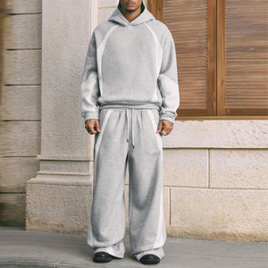 Set Felpa con Zip Unisex all'Ingrosso, Tuta in Pile Tecnico, Tuta Invernale Calda in Cotone per <span class=keywords><strong>Uomo</strong></span>, Set Felpe di Alta Qualità - Product Image 2