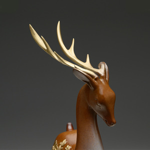 Bronze Nine Colored Deer <b>Ornament</b> Copper Material Living Room Decoration Housewarming Gift - Product Image 4