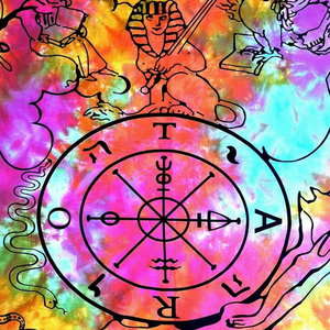 Tarot carte coton tapisserie affiche petite roue de la Fortune multicolore couverture de Table décor à la maison Tarot répandu par les expéditeurs indiens - Product Image 1
