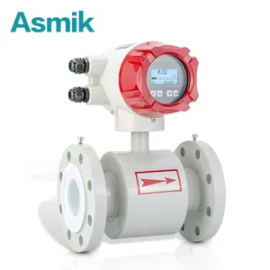 DN 150 4-20ma 316L electrode two wire system chemical liquid compacted Fresh water mechanical electro magnetic flow meter