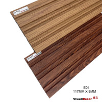 VIWELL Décor E04 117MM Panneau mural composite d'intérieur Panneau mural Wps en plastique imperméable pour hôtel Emboîtement facile
