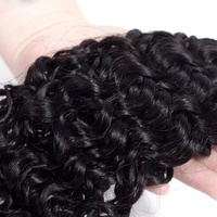 Rambut Asli Remy Keriting Model Deep Wave Boho Braids, Bundel Rambut Asli untuk Kepang Tanpa Weft, Rambut Asli Keriting untuk Kepang