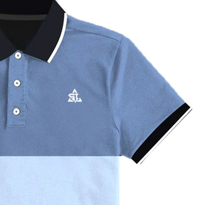 Nuevo estilo, hecho a medida para hombre, para Polo, ropa informal de calle alta con cuello vuelto, patrón sólido, tela de punto - Product Image 5