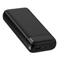 Banque d'alimentation ultra-mince 10000MAH personnalisée double USB portable affichage LED petites banques d'alimentation portables 20000MAh