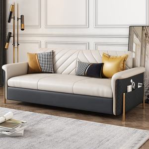 <span class=keywords><strong>Divano</strong></span> <span class=keywords><strong>Letto</strong></span> Curvo Pieghevole con Ampio Vano Contenitore Laterale, Bracciolo Funzionale e Altezza Rialzata per Matrimoni - Product Image 3