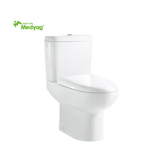 Medyag CE มาตรฐานเซรามิคห้องน้ําสองชิ้นล้างเครื่องสุขภัณฑ์ห้องน้ํา WC ห้องน้ํา