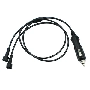 12V 24V Car Cigarette Lighter to 2Pin Waterproof connectors Cigar Lighter Plug Power Cable