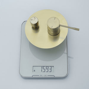 Interruptor de latón que se monta en la pared, mezcladores de baño ocultos, grifo moleteado, válvulas mezcladoras de ducha de baño con desviador - Product Image 6