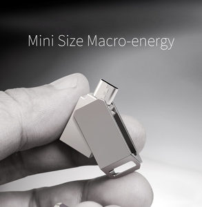 Nhà Máy biểu tượng tùy chỉnh mini otg + USB 2.0/3.0 Ổ Đĩa Flash 8GB 16GB 32GB da khóa xoay peddrive Stick vật liệu kim loại kho - Product Image 3