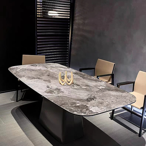Ensemble table à manger haut de gamme 8 places dessus en marbre meubles de restaurant table à manger et ensemble de chaises pour 6 personnes - Product Image 3