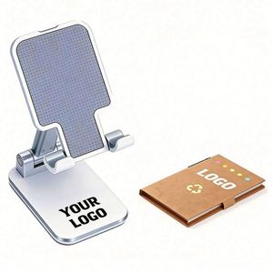 Manufacture Wholesale <b>Small</b> Business Gift Logo Desk Fold Cell Mobile Stand Portable Phone Holder Custom Promotional Gifts - Product Image 1