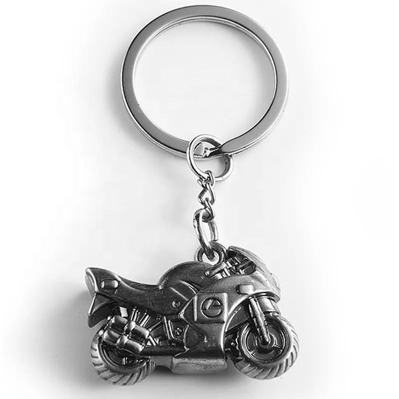 Porte-clés en forme de moto en métal bon marché Porte-clés de moto de mode artisanale en métal pour cadeau
