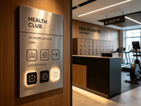 Signalétique de direction pour hôtels et complexes hôteliers - Panneaux piliers extérieurs pour le stationnement des voitures, la direction des restaurants et les guides de hall