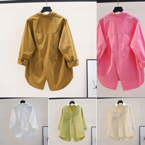 Camisa <span class=keywords><strong>de</strong></span> Mujer <span class=keywords><strong>de</strong></span> Manga Larga, Holgada, Casual y Versátil con Cuello Moderno, Nueva Colección Primavera 2026, Venta al Por Mayor - Product Image 6