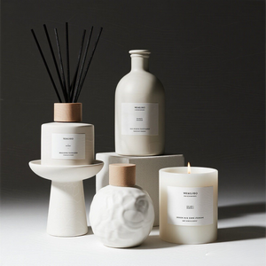 C & H Ventes Échantillon Personnalisé Bougie en Céramique et Flacons Diffuseur de Roseau Cadeau Réutilisé Diffuseur d'Huiles Fait <span class=keywords><strong>Maison</strong></span> Flacon Conique - Product Image 2