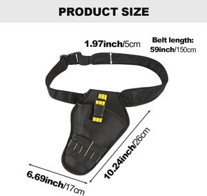 <b>Drill</b> <b>Bit</b> <b>Storage</b> Bag with <b>Drill</b> <b>Bit</b> Holder and Screw case - Tool Belt Bag - Portable Electrician's Waist Bag - Product Image 5