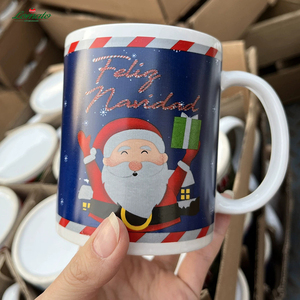 Taza de Cerámica Blanca Sublimable con Diseño Navideño Personalizable, Taza de Café de 320 ml para Regalo Festivo - Product Image 6