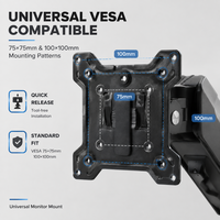 Soporte de Monitor Doble Ajustable para Oficina y Juegos, Ahorro de Espacio, Montaje con Abrazadera en C, Carga de 2 a 9 Kilogramos, VESA