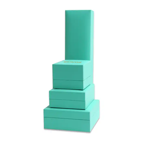<span class=keywords><strong>SESI</strong></span> nuevo diseño barato papel verde 'joyería' caja embalaje collar pulsera pendiente joyería papel conjunto caja con terciopelo - Product Image 2