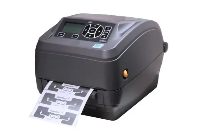 אמיתי ZD500R 203 dpi עם RFID מדפסת ישיר/ברקוד העברת 4 אינץ סרט שולחן העבודה ברקוד מדפסת