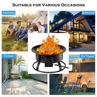 Foyer extérieur au propane en acier inoxydable, construction en acier inoxydable, 58 000 BTU, couleur personnalisée pour le camping, la terrasse, la cour, le jardin