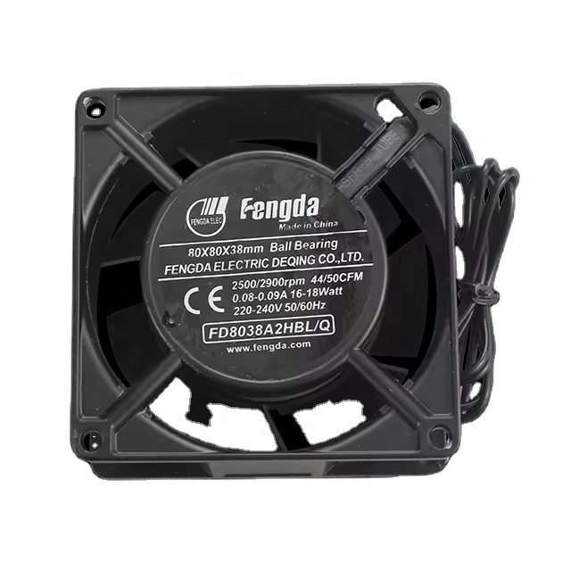 High-speed Low Noise 8038 Axial Cooling Fan at 220V-240V DC an Aluminum Frame and an HB Ball Bearing for Optimal Electric Fan