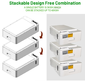 Batterie LiFePO4 empilable à semi-conducteurs au lithium 51,2 V pour système d'énergie solaire hybride 5,12 kWh 100 Ah, batterie domestique avec garantie de 10 ans - Product Image 5