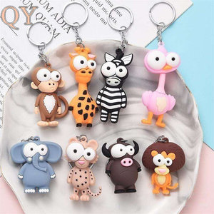 QY <b>Cute</b> Cartoon Animal <b>Bear</b> Keychain Silicone Rubber Pendant Key Ring Bag Charm Phone Strap Car Accessory Gift - Product Image 1