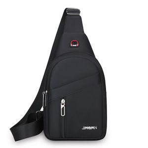 Bolso de pecho Jingpin para hombre, bolso cruzado de tela Oxford negra, moderno, para viajes de ocio, primavera 2026 - Product Image 1