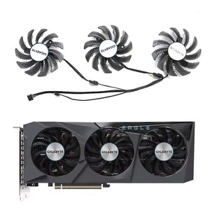 3 Ventiladores Nuevos de 4 Pines y 75 mm PLD08010S12HH para GPU RTX <span class=keywords><strong>3070</strong></span>, compatibles con la tarjeta gráfica Gigabyte GeForce RTX <span class=keywords><strong>3070</strong></span> <span class=keywords><strong>Ti</strong></span> <span class=keywords><strong>EAGLE</strong></span> OC 8G Falcon - Product Image 1