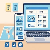 Nouvelle version de l'application de voyage avec planificateur d'itinéraire, guide local, réservation d'hôtel mobile et compatible Android pour Mac et utilisation en ligne