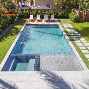 Piscina Exterior Grande Personalizada para Terraza <span class=keywords><strong>de</strong></span> 8m 10m con Jacuzzi, Spa <span class=keywords><strong>de</strong></span> Hidromasaje, Casco <span class=keywords><strong>de</strong></span> <span class=keywords><strong>Fibra</strong></span> <span class=keywords><strong>de</strong></span> Vidrio Enterrado - Product Image 6