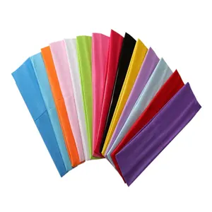 cheap wholesale custom plain polyester elastic Yoga spandex headbands for summer