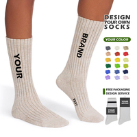 Chaussettes de sport pour hommes, personnalisables avec logo, en coton respirant et durable, style classique, pour l'entraînement des joueurs, collection automne