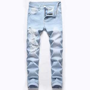 Nouvelle Arrivée – Jean Homme Déchiré et Vieilli de Marque Designer, Taille Mi-Haute, Fermeture Boutonnée, Spandex – Service OEM Écologique de Haute Qualité - Product Image 2