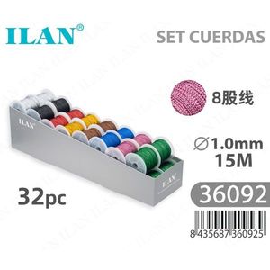 Set di 32 Pezzi di Filo Metallico Multicolore a 8 Fili, 1.0mm, 15m - Product Image 1